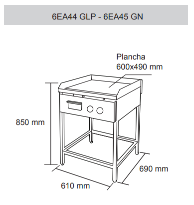 Plancha-churrasquera-lisa-6EA44-6EA44-GLP-6EA45-GN-Coyhaique-Aysen